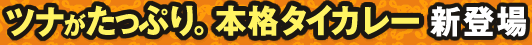 ツナがたっぷり。本格タイカレー新登場