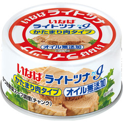 ライトツナアイチャンク オイル無添加 かたまり肉タイプ