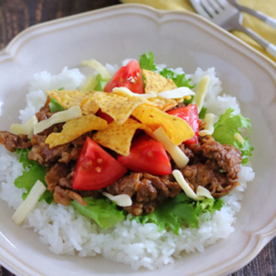 カレーで作る！簡単タコライス