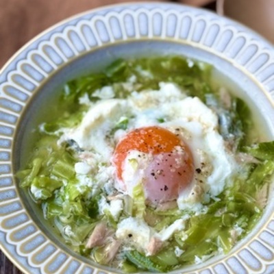 簡単！ほっと温まる春キャベツと卵とツナのスープ