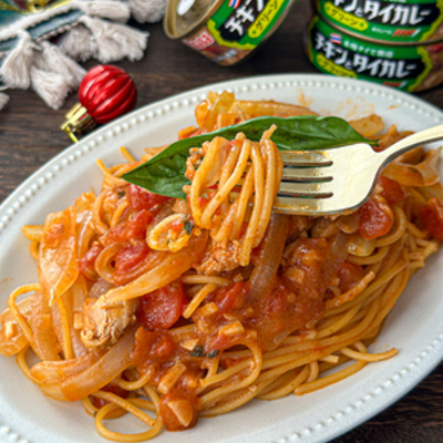 いなばのグリーンカレーで作る【スパイスこく深アラビアータ】