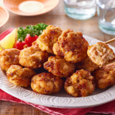 ツナと鶏肉の落とし揚げ