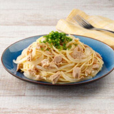 ツナと新玉ねぎの和風パスタ