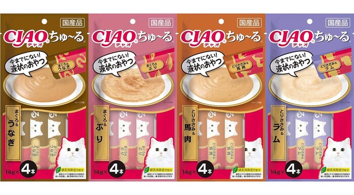 大人気の猫ちゃん用おやつ「CIAOちゅ〜る」に新フレーバー4種が新登場！