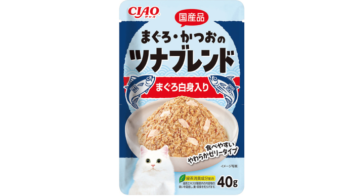 猫ちゃん用パウチ「CIAO まぐろ・かつおのツナブレンド」新発売！