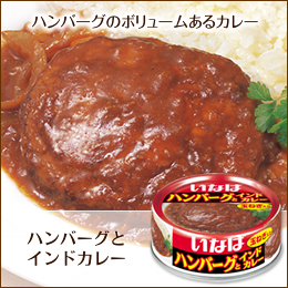 ハンバーグとインドカレー